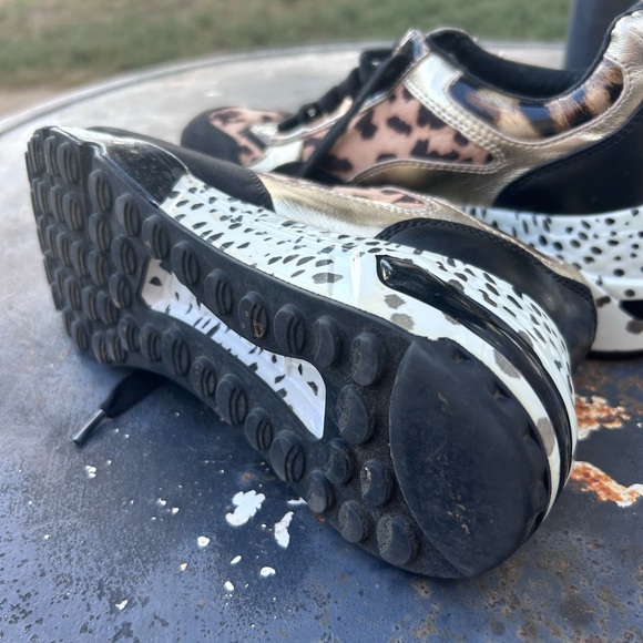 Steve Madden Leopard Print Platform Sneakers - Picture 6 of 8